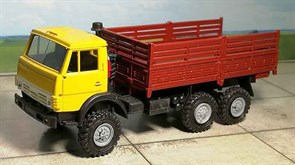 RUSAM-KAMAZ-4310-20-430 Грузовой автомобиль КамАЗ 4310 высокий борт (жёлто-бордовый), 1:87, 1979, СССР