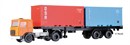 501137 Roman mit Containerauflieger